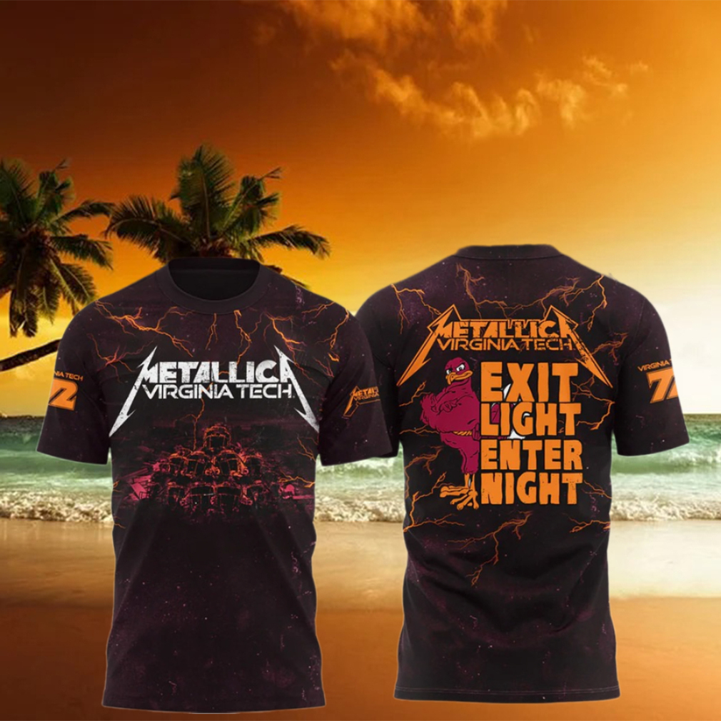 Virginia Tech Hokies Metallica T Shirt Football Themed Gifts Virginia Tech Hokies Metallica T Shirt Football Themed Gifts