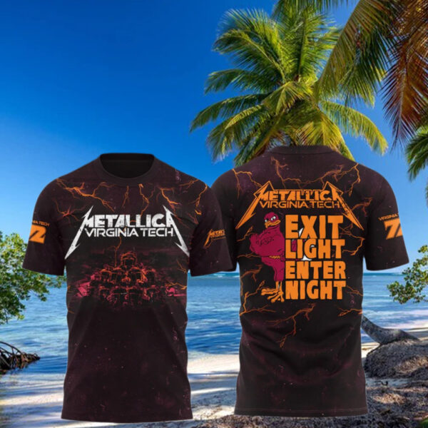 Virginia Tech Hokies Metallica T Shirt Football Themed Gifts