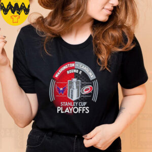 Washington Capitals vs. Carolina Hurricanes Inglasco 2025 Stanley Cup Playoffs Second Round Dueling Match Up Hockey shirt