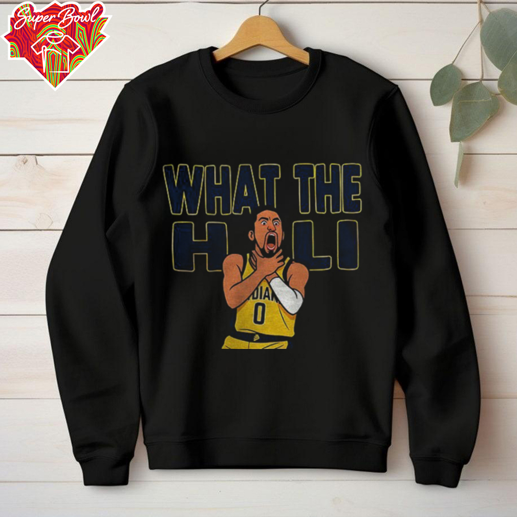 What The Hali Tyrese Haliburton choke cartoon Indiana Pacers NBA Basketball 2025 shirt What The Hali Tyrese Haliburton choke cartoon Indiana Pacers NBA Basketball 2025 shirt