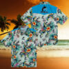 Kansas City Royals Summer Hawaiian Shirt   Surfing Santa Blue Baseball Fans