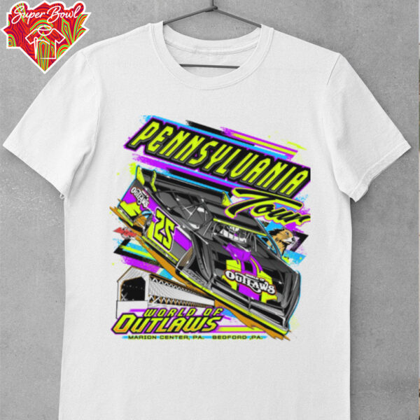 World of Outlaws Late Model Series  2025 Pennsylvania Tour T Shirt