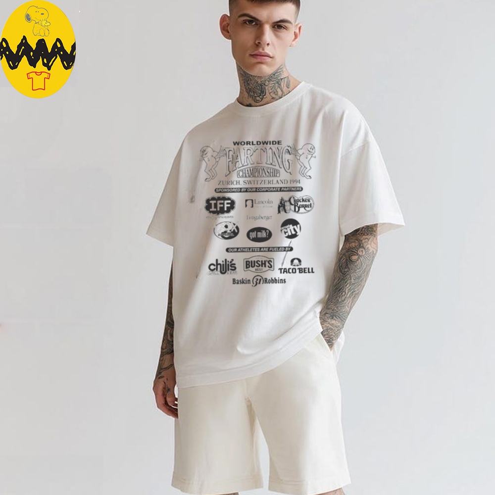 Worldwide Farting Championship Zurich Switzerland 1994 Brian Robert Jones T shirts Worldwide Farting Championship Zurich Switzerland 1994 Brian Robert Jones T shirts