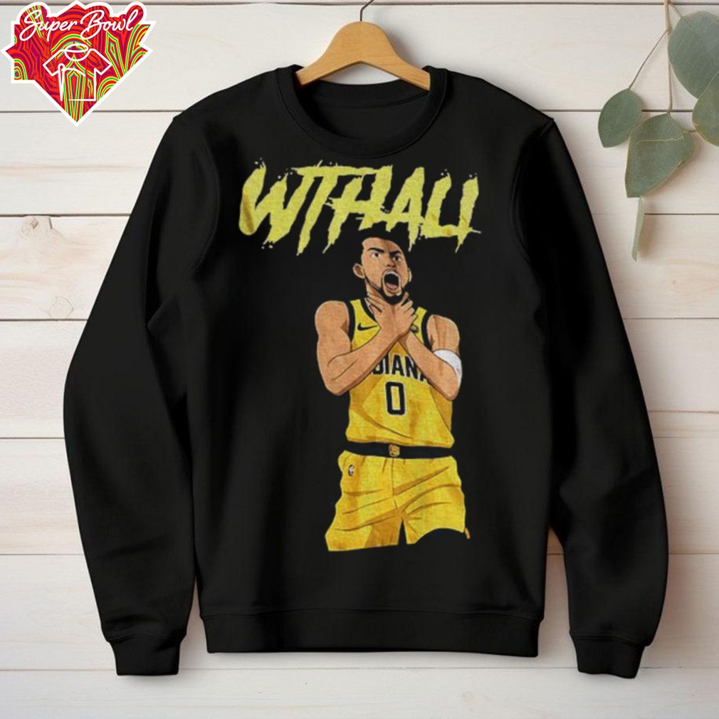 Wthali Tyrese Haliburton choke cartoon Indiana Pacers NBA Basketball 2025 What The Hali shirt Wthali Tyrese Haliburton choke cartoon Indiana Pacers NBA Basketball 2025 What The Hali shirt