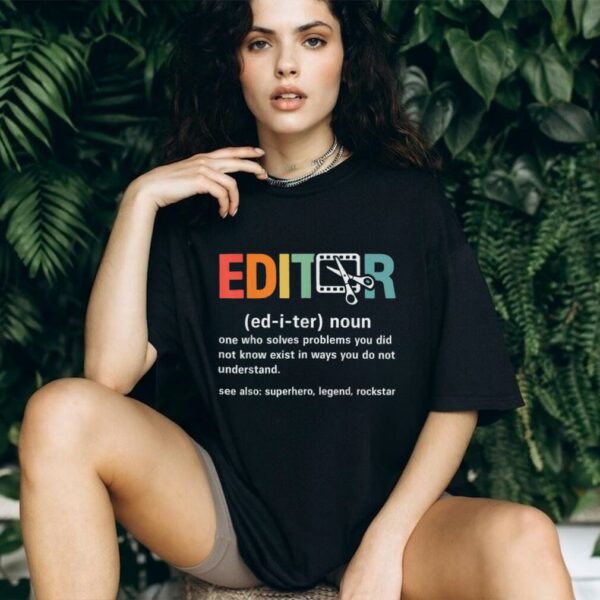 Photography Editing Funny Definition Retro Camera Lovers T Shirt